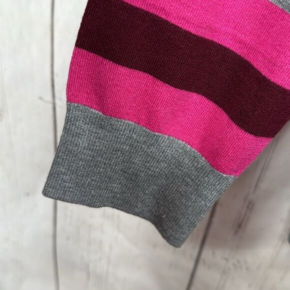 Lane Bryant Colorful Stripe Sweater 26/28 NWT Rainbow Preppy Cozy Knit Pullover - Picture 8 of 15